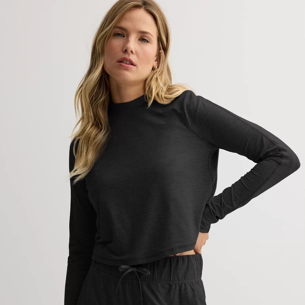 FLX Wander Long Sleeve T Shirt Womens Size S Travel Athleisure Comfortcore